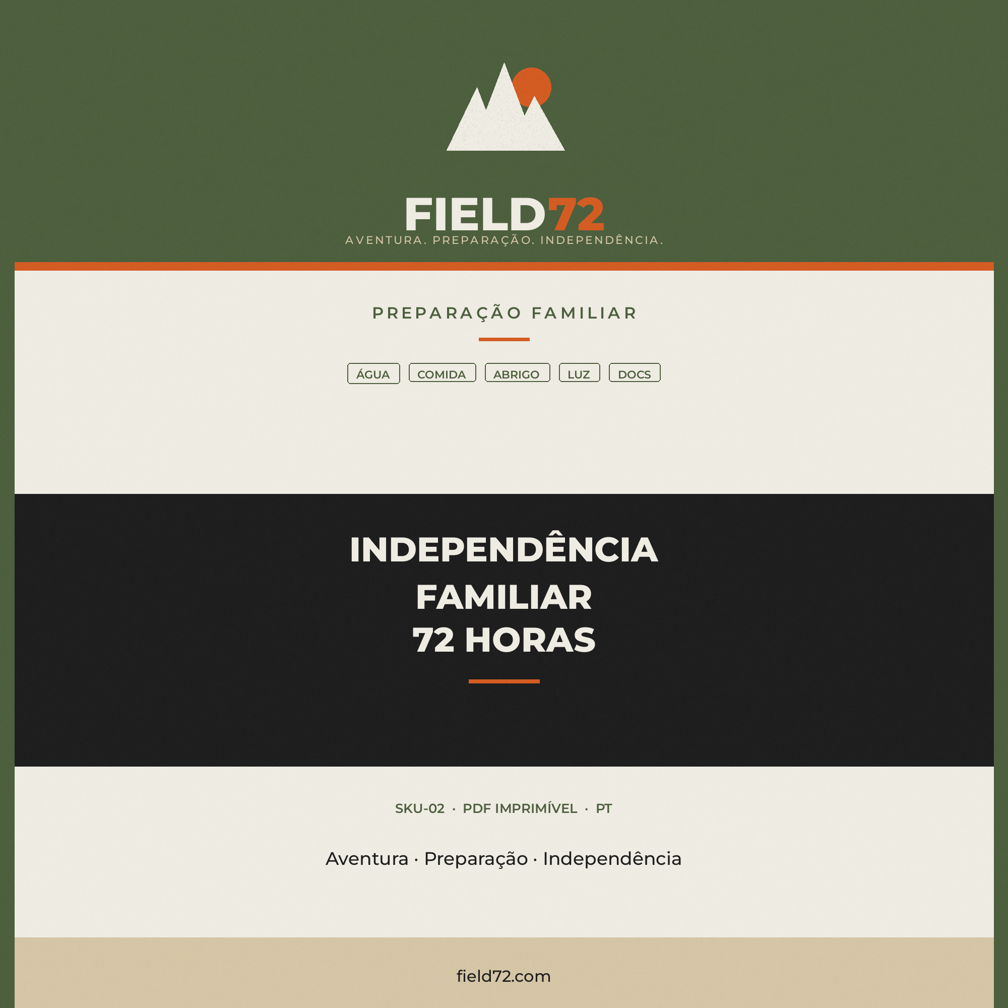 Capa Checklist Familiar 72 Horas