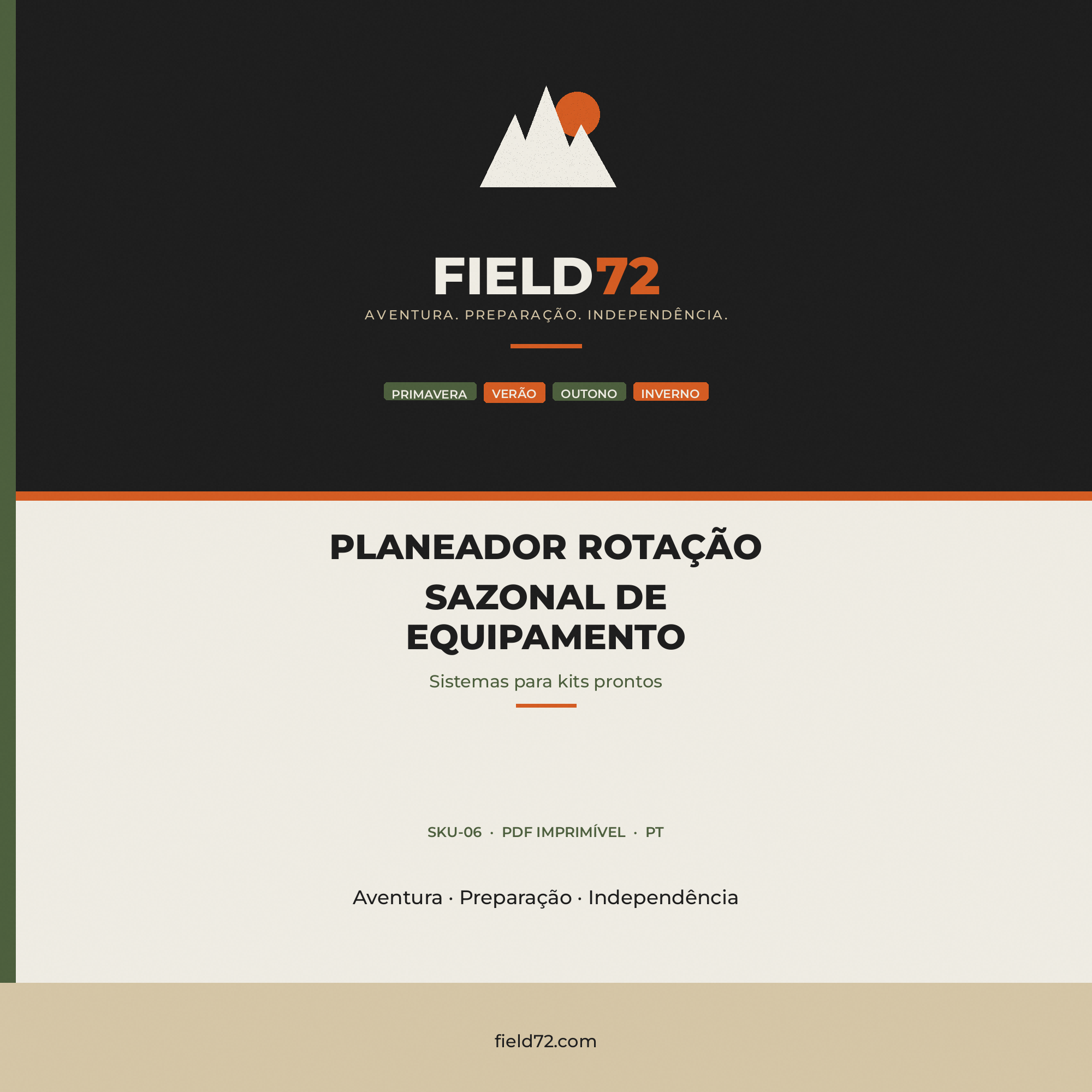 Capa Planeador Rotação Sazonal