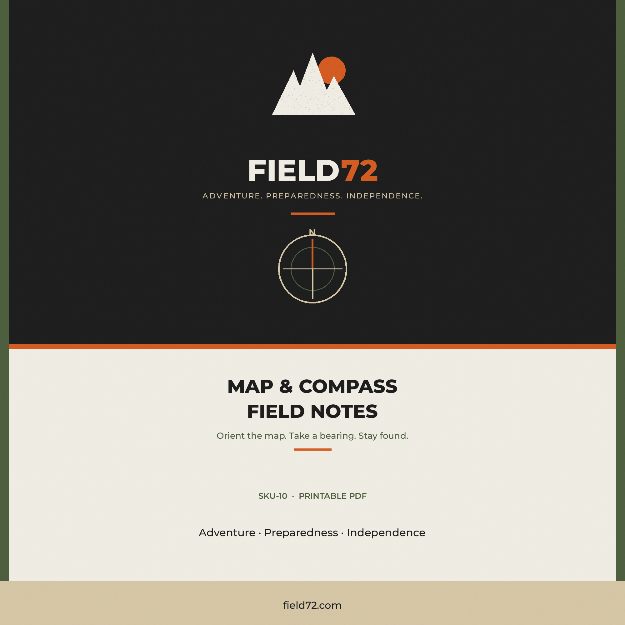 Map & Compass Field Notes cover